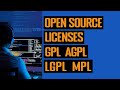 Copyleft Open Source License Comparison - GPL, AGPL, LGPL, MPL