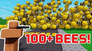 1 NPC vs. 100 BEES! (Smart NPC Battle Simulator UPDATE)