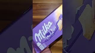 Milka Cream and Biscuits / Asmr Satisfying sounds #shorts #milka