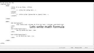 #1 Learn HTML - 6. How to write superscript and subscript