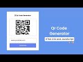 Qr Code Generator in HTML CSS & JavaScript | Doxa Dev