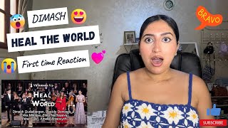 TEAAARS !! Heal the World - Dimash Qudaibergen, Domingo Jr, Miklósa, Nechayeva First time REACTION