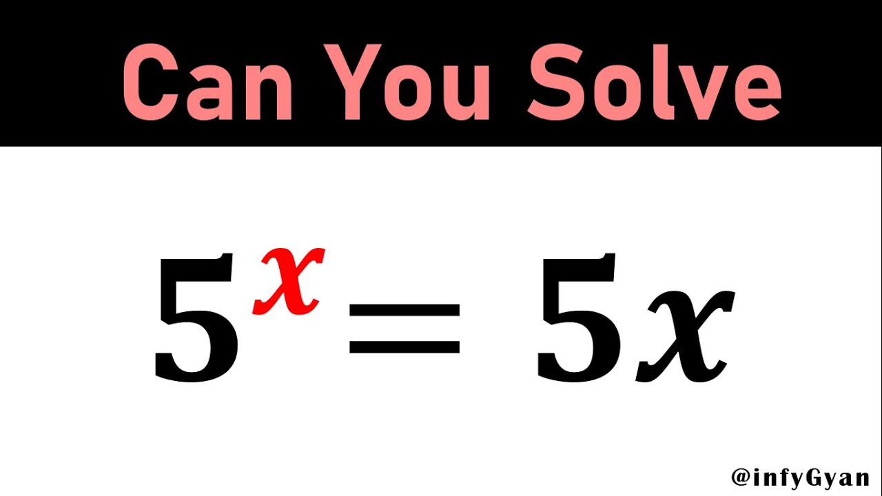 Solving An Exponential Equation: Easy Ways To Solutions - YouTube