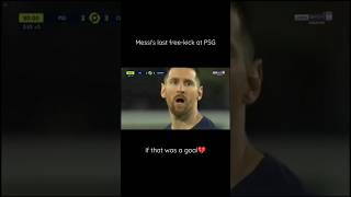 Messi's last free-kick at PSG | Antonela reacting | #messi #leo #football #psg #freekick #viral