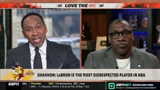 FIRST TAKE | Shannon makes Stephen A.'s jaw drop 😲😆 for saying: LeBron is most disrespected in NBA