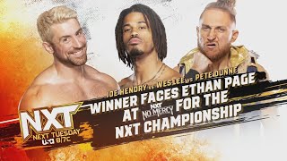 Joe Hendry vs Wes Lee vs Pete Dunne (2/2): NXT, Aug. 20, 2024