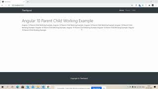 angular 10 parent child component Working