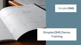 SimplerQMS Demo: Training