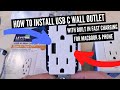 How To Install USB C Outlet With USB Wall Outlet Fast Charging