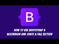 How to use Bootstrap 5 accordion and create a website Faq section