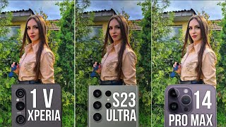 Sony Xperia 1 V vs Samsung Galaxy S23 Ultra vs iPhone 14 Pro Max Camera Test
