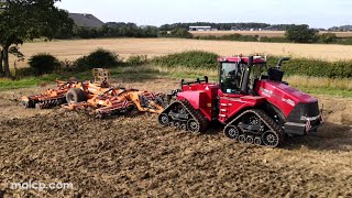 4Kᵁᴴᴰ Case IH Quadtrac 580 \u0026 Great Plains Simba SLD 600 6.0m cultivating stubble - Part 2.