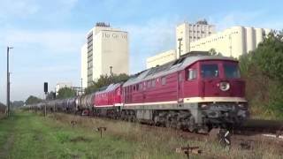 Orientrote 232 238 - Auf erster fahrt nach HU mit Last zum Tanklager Lederhose zusammen mit 132 004.