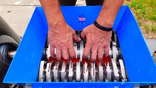 EXPERIMENT : Shredder vs My Hands : Dangerous!