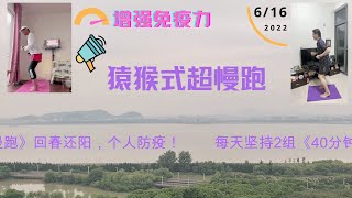 6/16每天堅持2組《40分鐘-猿猴式超慢跑》我的團練，回春還陽，個人防疫！