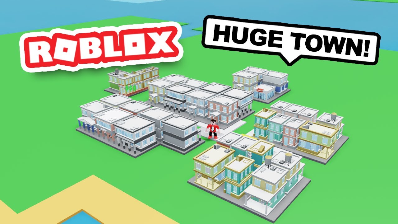 Building A Huge Town In Roblox Tiny Town Tycoon Youtube