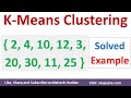 K Means Clustering Solved Example K Means Clustering Algorithm in Machine Learning by Mahesh Huddar