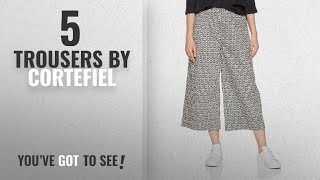 Top 10 Cortefiel Trousers [2018]: CORTEFIEL Women's Trousers - Off-White