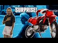 Surprising My SISTER with a CRF110 for Christmas!