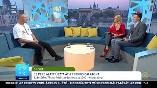 35 perc alatt úszta át a 7 fokos Balatont Zimányi András - ECHO TV