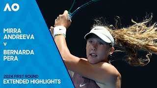Mirra Andreeva v Bernarda Pera Extended Highlights | Australian Open 2024 First Round
