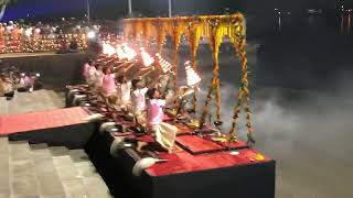 Ganga aarti at Belur Math today 17 October 2023