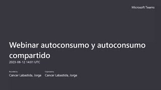 ¿Te perdiste el Webinar de autoconsumo y autoconsumo compartido?