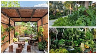 65 Nice Tropical Garden Designs ideas for a Beautiful Minimalist ideal Home