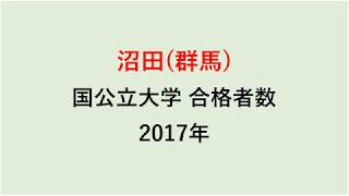 沼田高校　大学合格者数　2017～2014年【グラフでわかる】