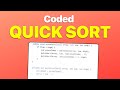 Code QUICK SORT in JAVA