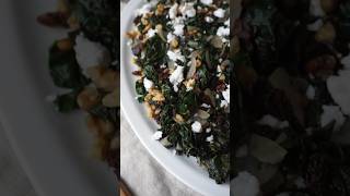 Warm Kale Salad with Walnuts, Feta, and Smokey Miso Wine Sauce 😋Gluten-Free + Vegan Holiday Recipes