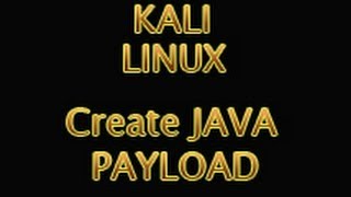 Kali Linux - Create JAVA Payload