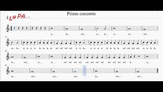 Primo concerto - Flauto dolce - Note - Spartito - Instrumental -  Musica - Karao