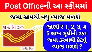 Post Officeની આ સ્કીમ જમા રકમથી વધુ વ્યાજ આપશે, ₹1 થી 5 લાખ સુધીની રકમ જમા કરવાથી કેટલું વ્યાજ મળશે?