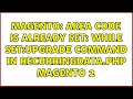 Magento: Area code is already set: while set:upgrade command in RecurringData.php magento 2