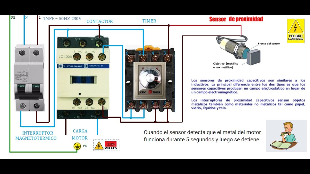 Sensor De Proximidad Esquema Eléctrico - YouTube