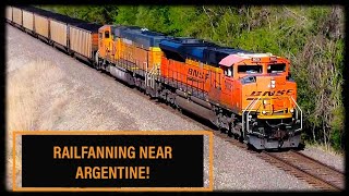 RAILFANNING NEAR BNSF ARGENTINE YARD IN KC! A TRAIN HOTSPOT ON THE TRANSCON! DRONE FOOTAGE \u0026 MORE!