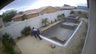Pool and Backyard Construction Time Lapse at Che Bella