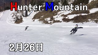 Carving 【18-19】ハンターマウンテン  2019 2月26日 火曜日 スノーボード カービングターン snowboard Hunter Mountain