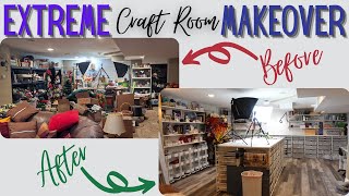 EXTREME CRAFT ROOM MAKEOVER ✂️ How to Transform Your Craft Space ✂️ Organization Ideas