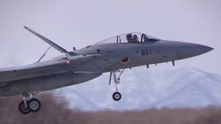 気温マイナス10℃のランディング!!! 航空自衛隊千歳基地第203飛行隊 JASDF F-15J Eagle