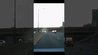 A Car FLIES AIRBORNE Off A BRIDGE Onto Freeway