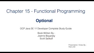 Functional Programming Part 6 - Optional Class - JavaCertification 11 Certification