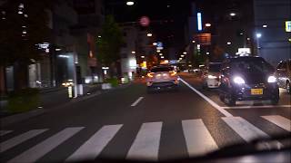 車載動画　徳島ナイトドライブ　徳島駅～秋田町方面　Tokushima night drive