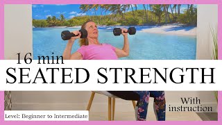 Seated Strength Chair Exercises for Seniors and Beginners // all seated