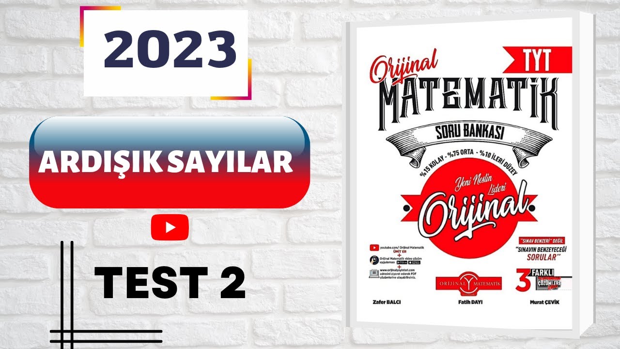 ARDIŞIK SAYILAR TEST 2-2023 TYT MATEMATİK SORU BANKASI (ÜMİT ER) # ...