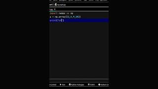 sqrt function of numpy in python