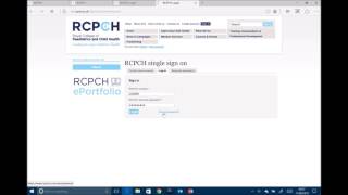 RCPCH Kaizen eportfolio training 3- Forgot Password