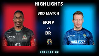 SKNP vs BR 3rd Match CPL 2022 Highlights | SKNP vs BR Full Match Highlights | Hotstar | Cricket 22
