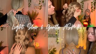 ASMR Whispered 2 Hours of Light & Gentle Hair Perfecting, Styling, Fixing & Touch for Sleep